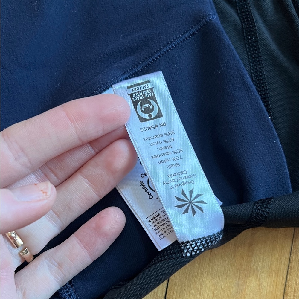 Athleta set of 2 Women's Navy and Black Spandex Shorts - Picture 9 of 9